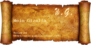 Wein Gizella névjegykártya